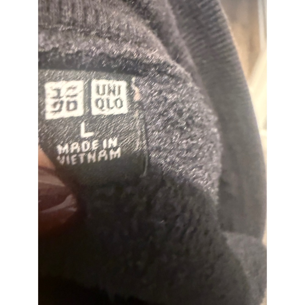 Uniqlo Black Jogger Sweatpants Women Size L Drawstring Comfort Casual - Picture 5 of 6